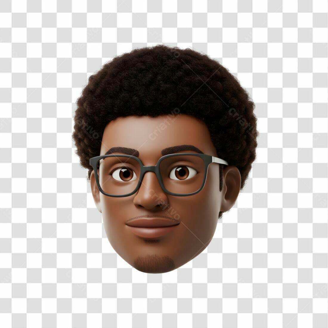 Avatar PNG com fundo transparente Homem Afrodescendente