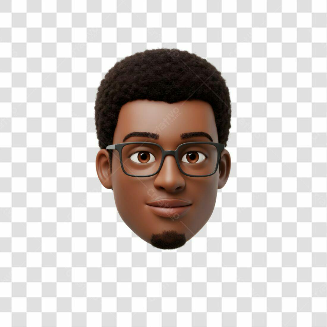Avatar PNG com fundo transparente Homem Afrodescendente