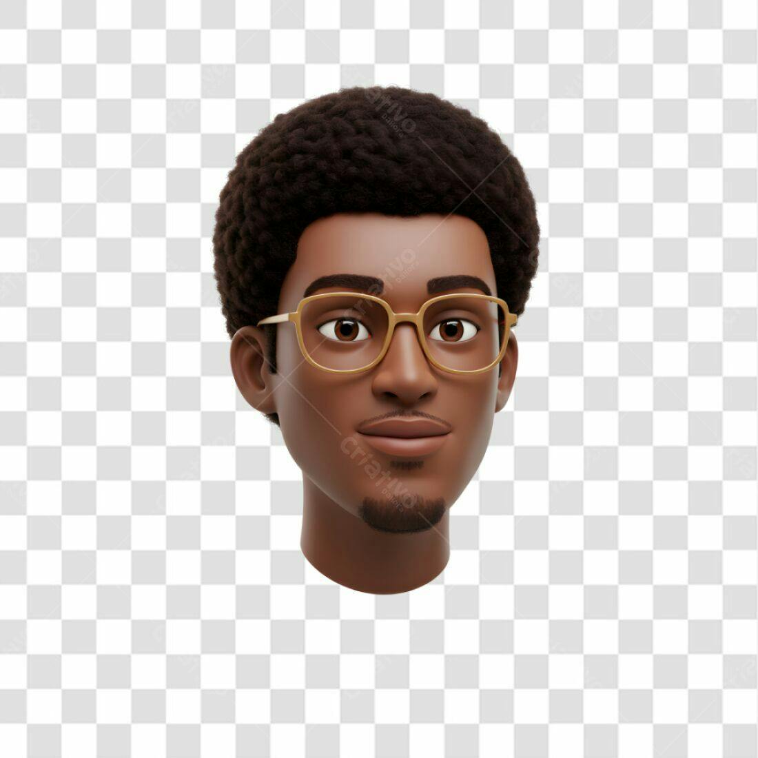 Avatar Masculino Negro PNG com fundo transparente