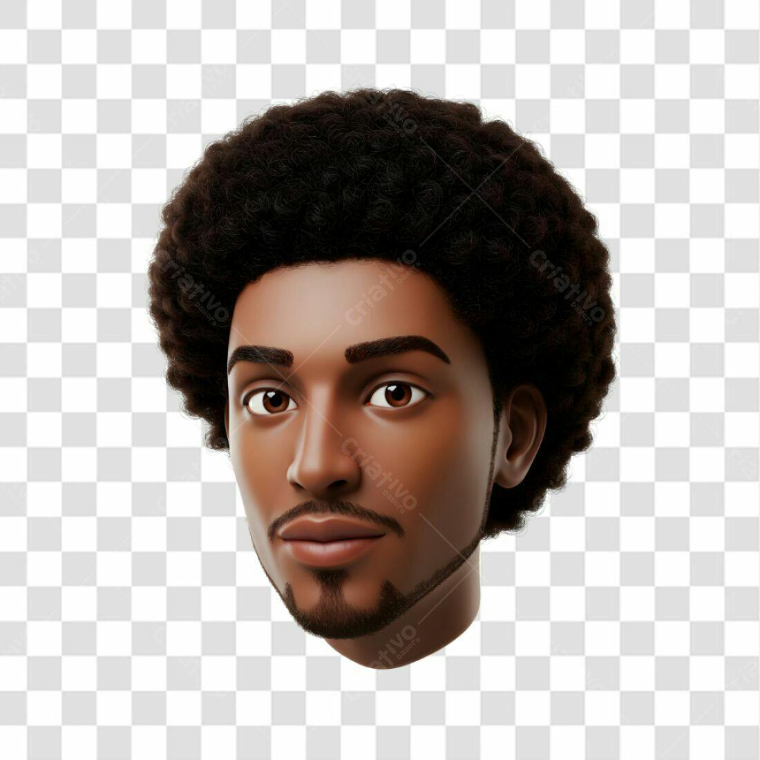 Avatar Masculino Negro PNG com fundo transparente