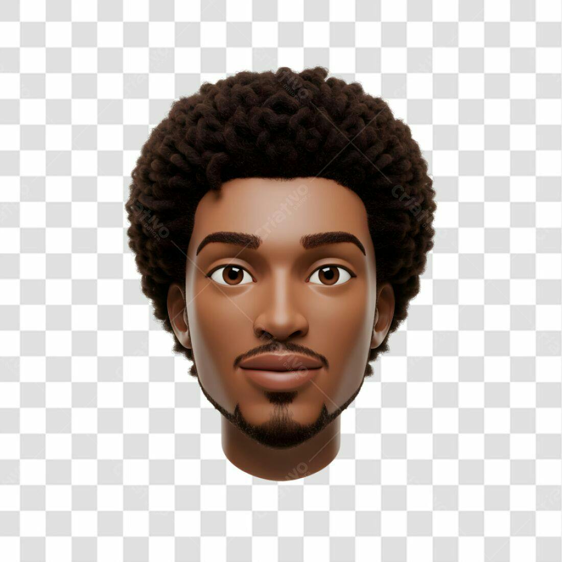 Avatar PNG com fundo transparente Homem Afrodescendente