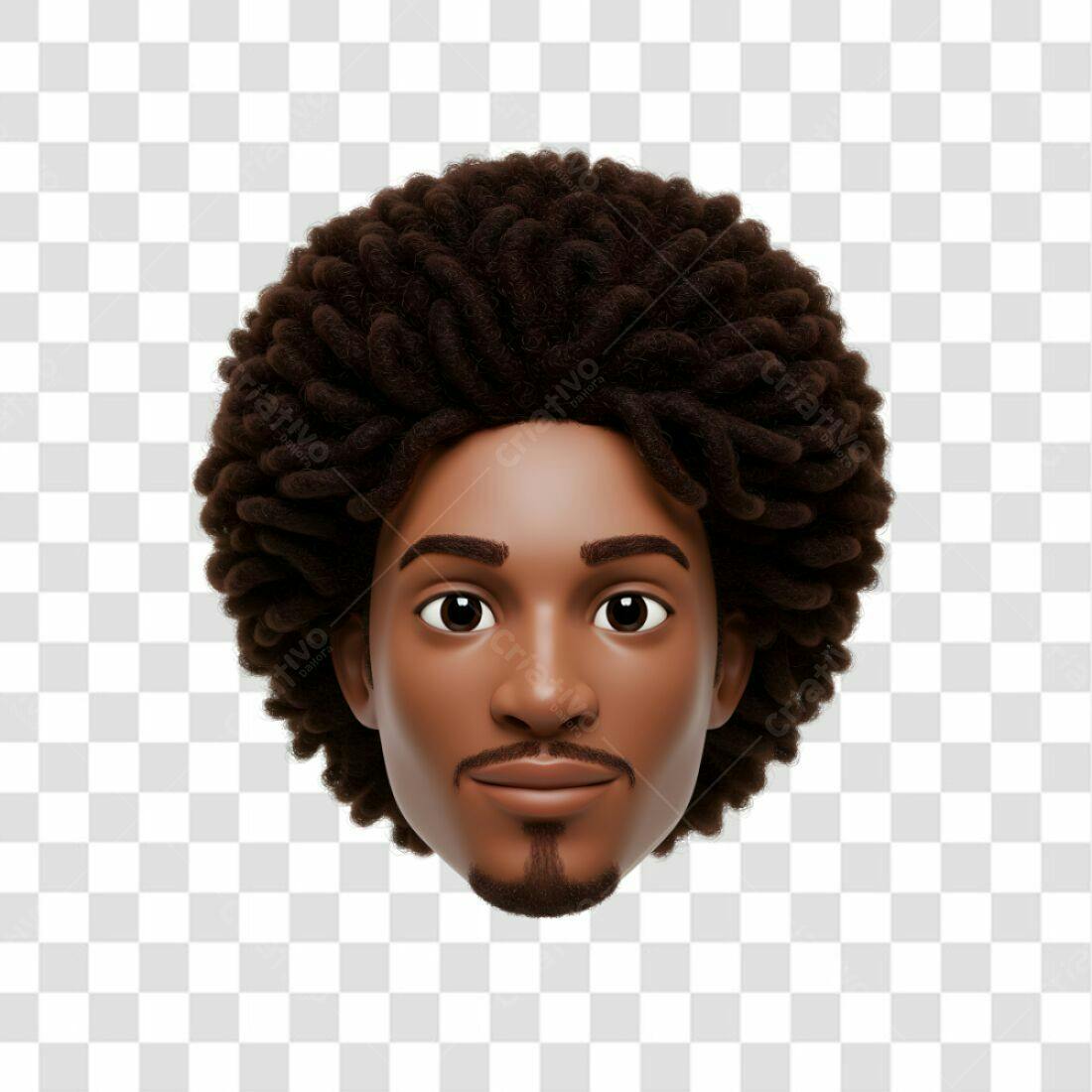 Avatar PNG com fundo transparente Homem negro dreads