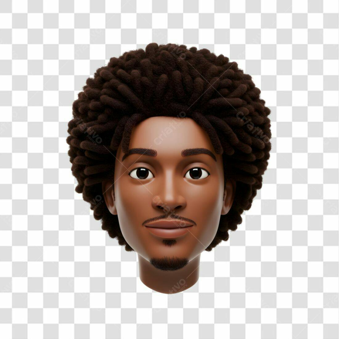 Avatar PNG com fundo transparente Homem Afrodescendente