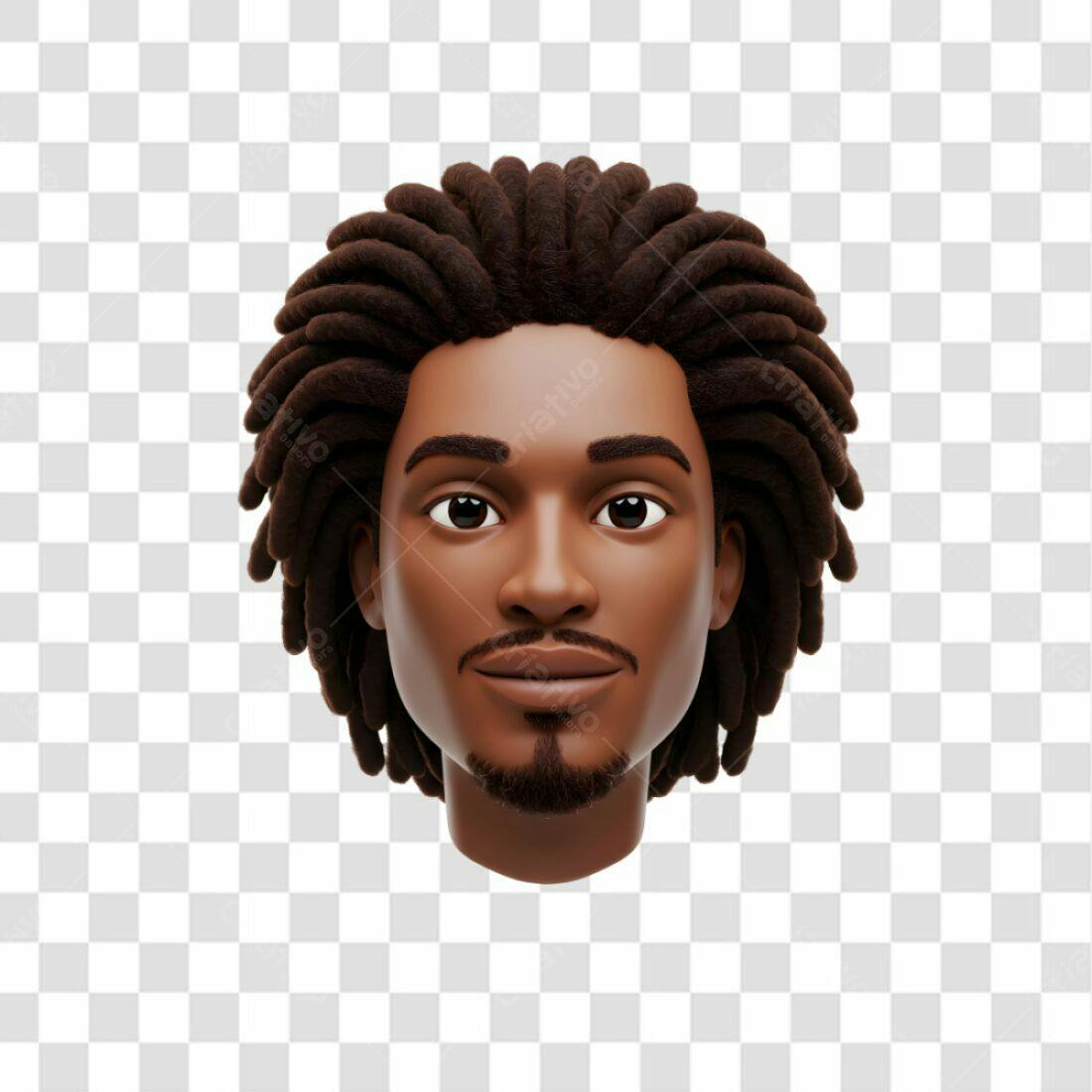 Avatar PNG com fundo transparente Homem Afrodescendente