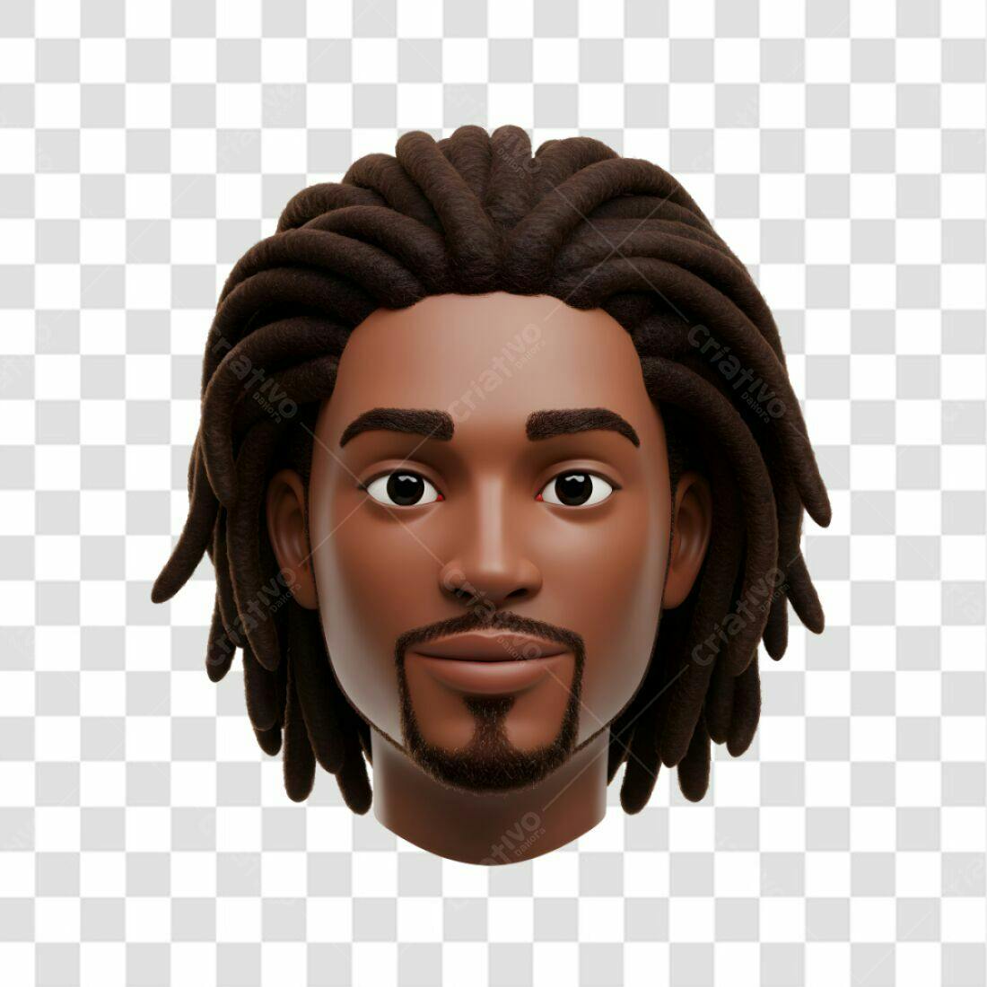 Avatar Masculino Negro PNG com fundo transparente