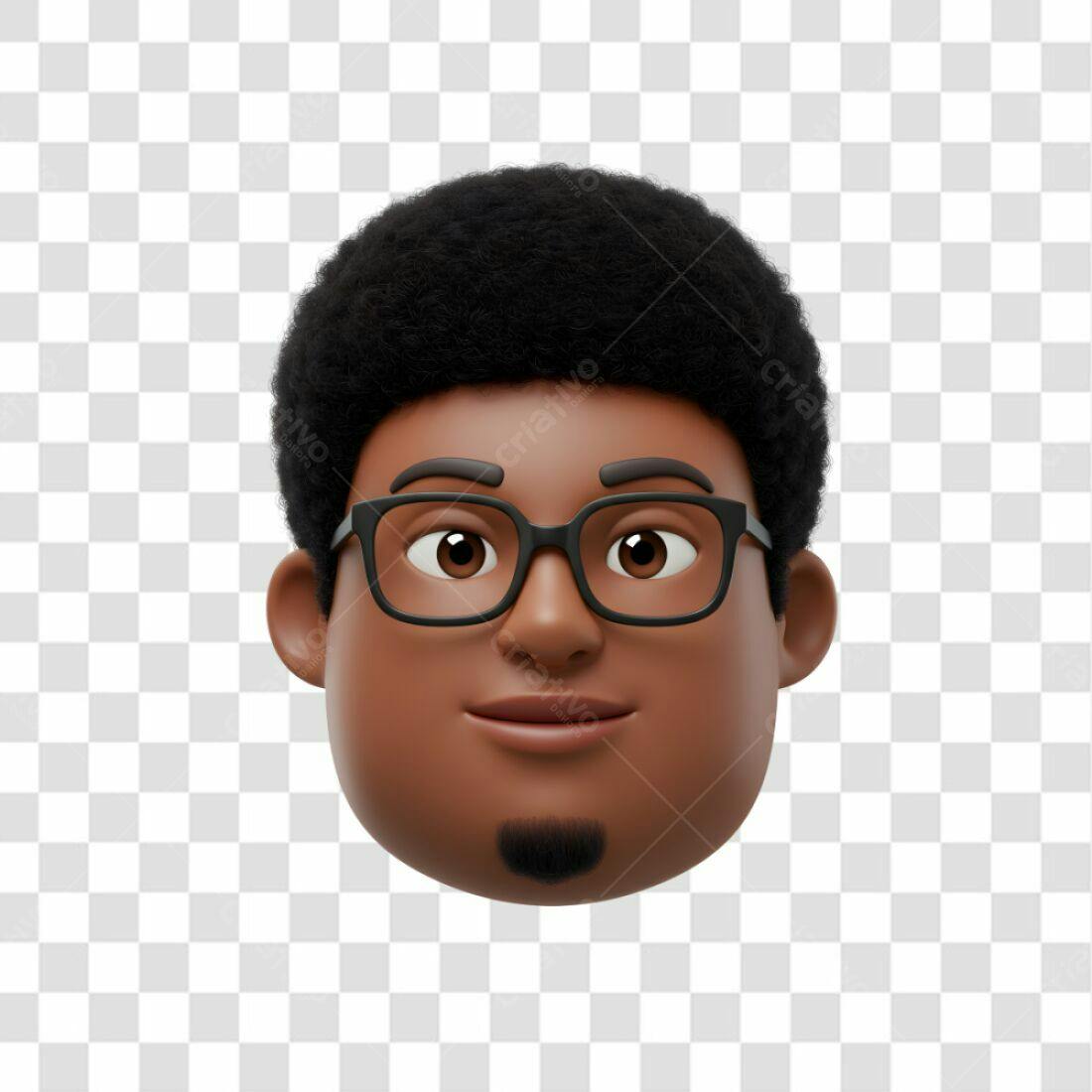 Avatar PNG com fundo transparente Homem Negro