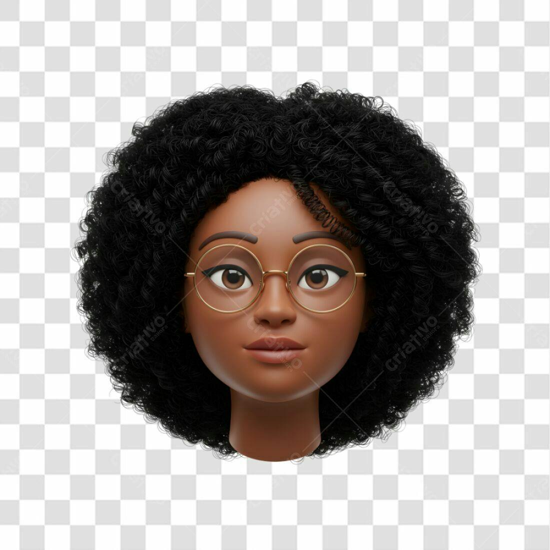 Avatar PNG com fundo transparente Mulher Negra