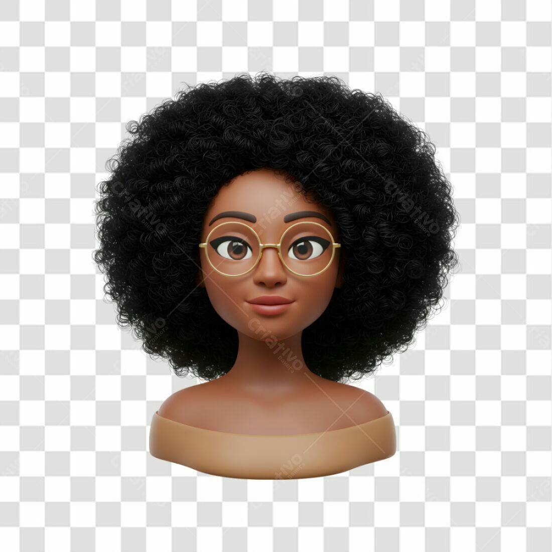 Avatar PNG com fundo transparente Mulher Negra