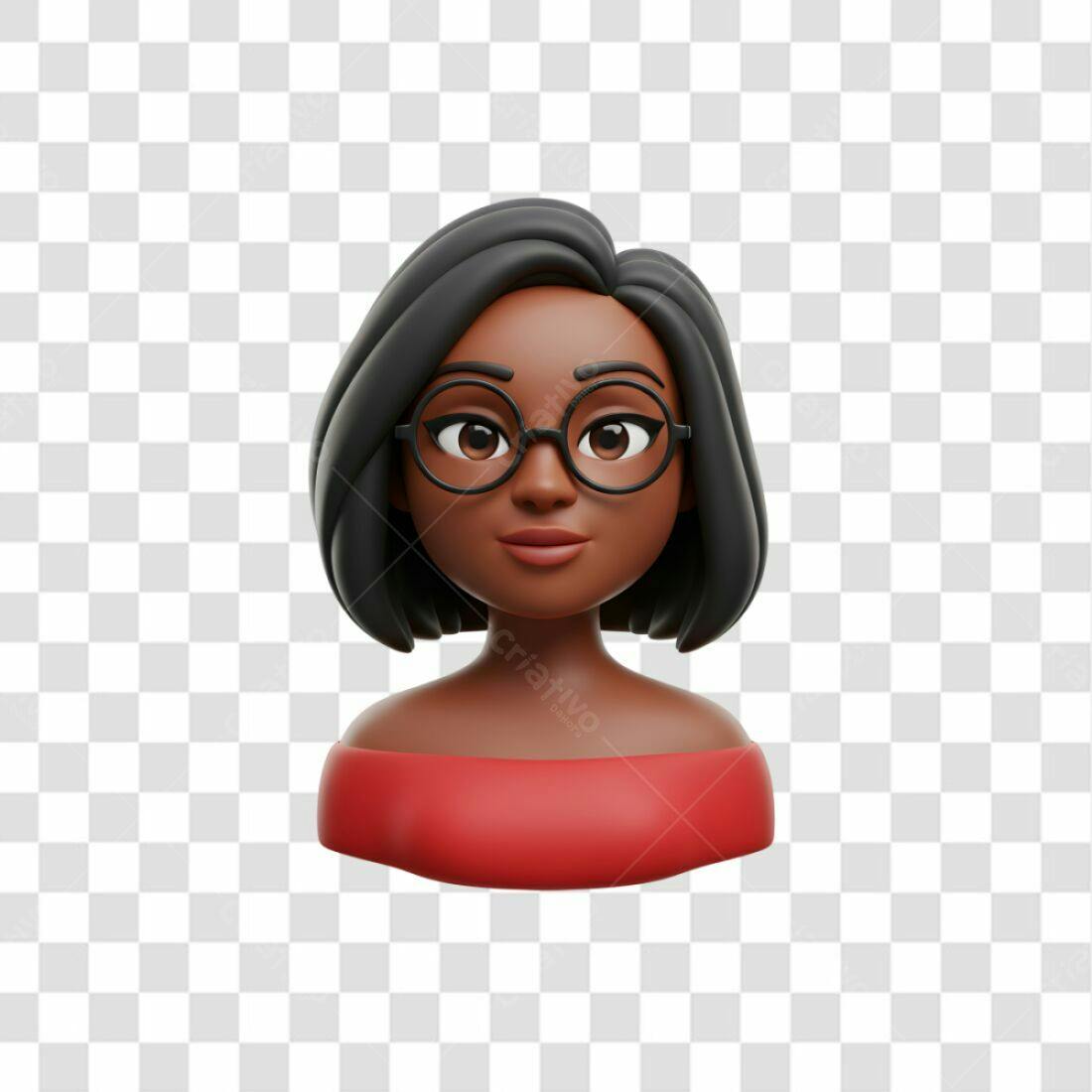 Avatar PNG com fundo transparente Mulher Negra