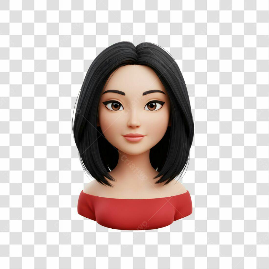 Avatar Feminino PNG com fundo transparente