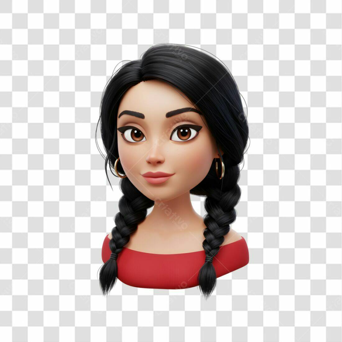 Avatar mulher PNG com fundo transparente