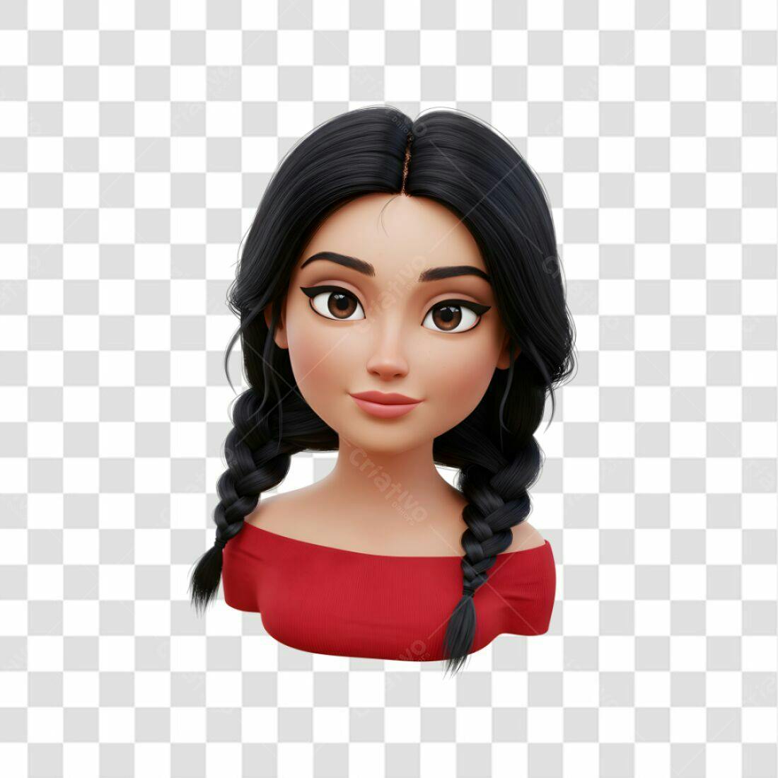 Avatar mulher PNG com fundo transparente