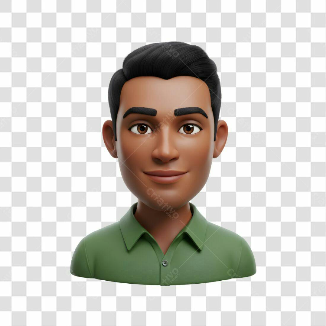 Avatar PNG com fundo transparente Homem Afrodescendente
