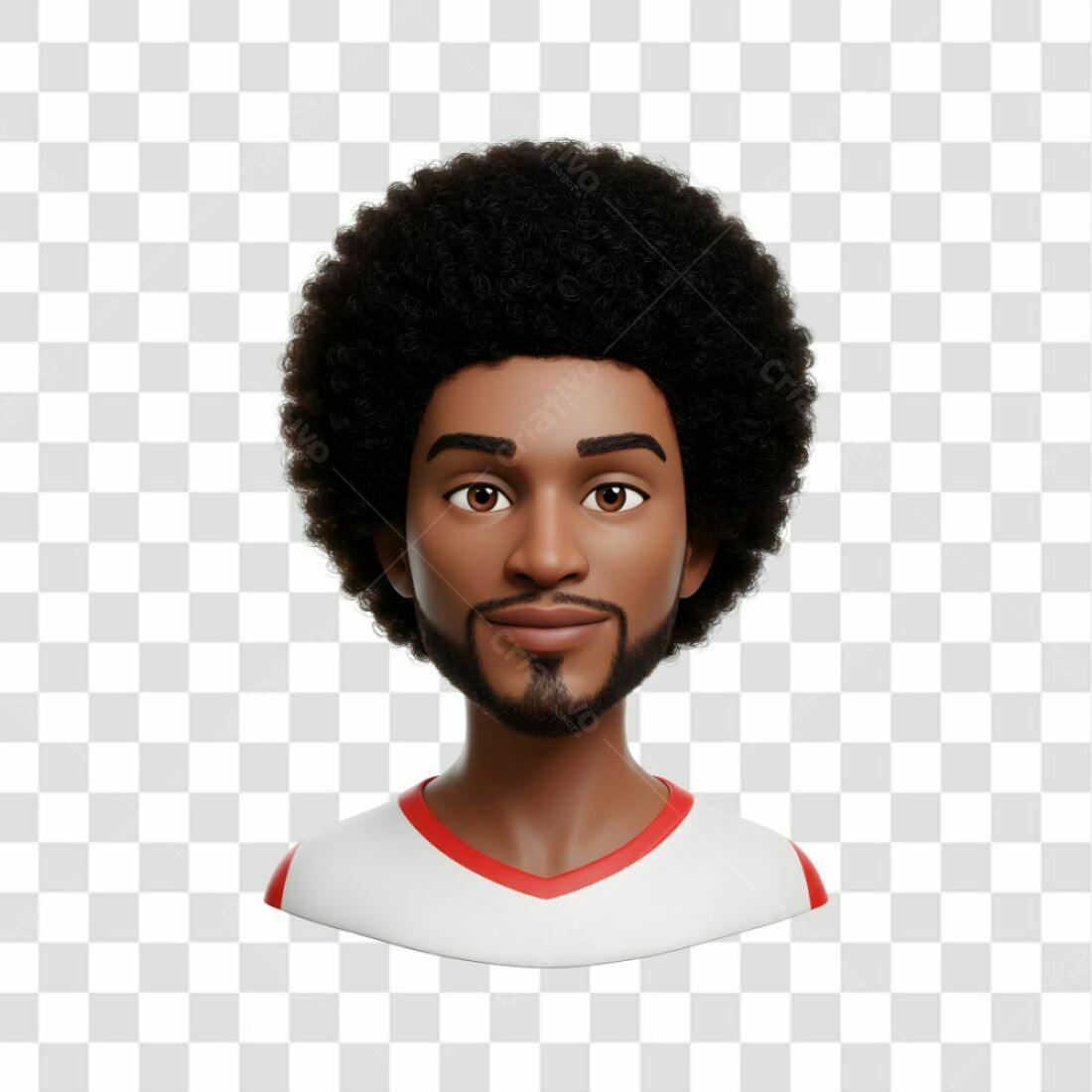 Avatar PNG com fundo transparente Homem Afrodescendente