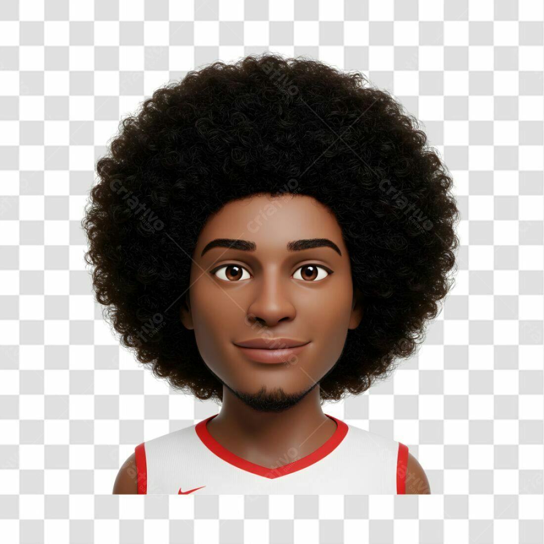 Avatar PNG com fundo transparente Homem Afrodescendente