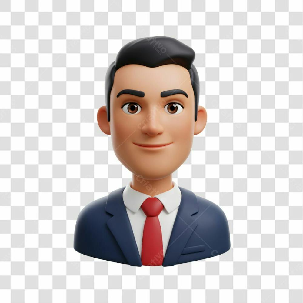 3D Avatar Profissional Emoji Busto