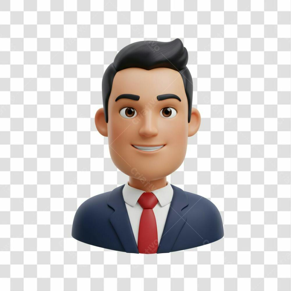 3D Avatar Profissional Emoji Busto