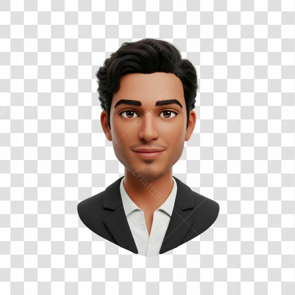 3D Avatar Profissional Emoji Busto