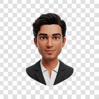 3D Avatar Profissional Emoji Busto