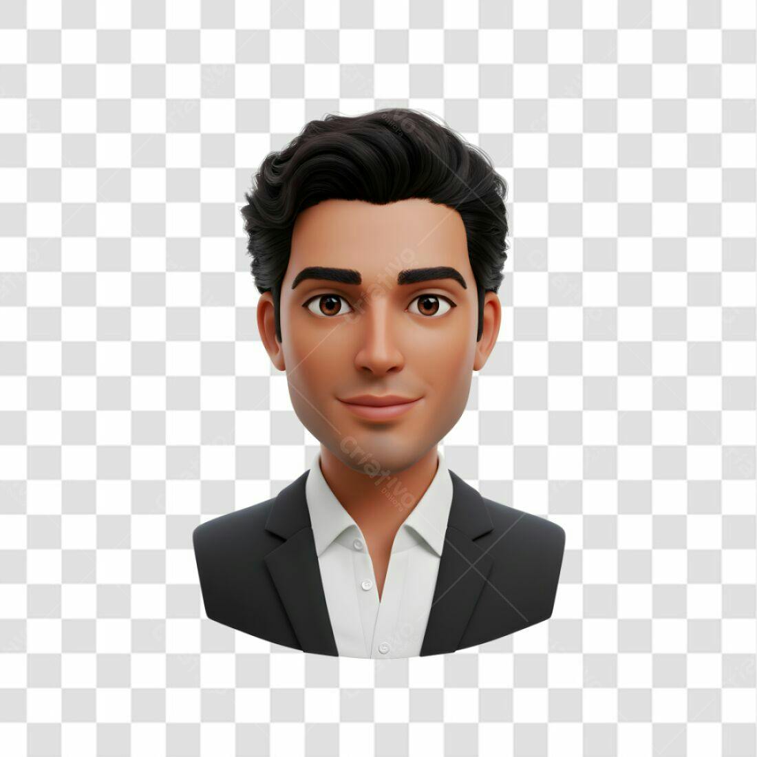 Avatar profissional PNG com fundo transparente