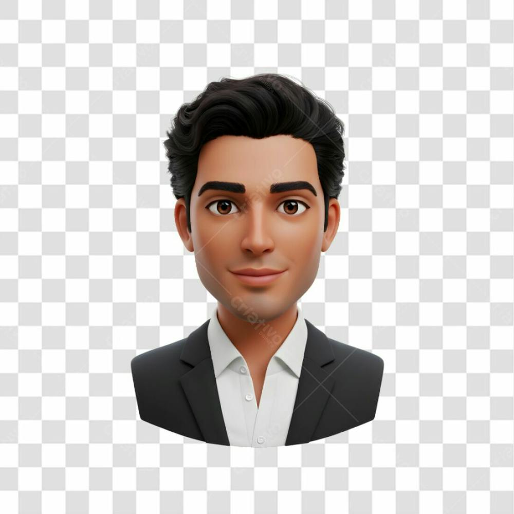 3D Avatar Profissional Emoji Busto