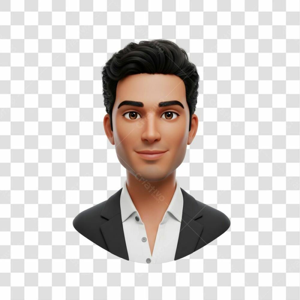 3D Avatar Profissional Emoji Busto