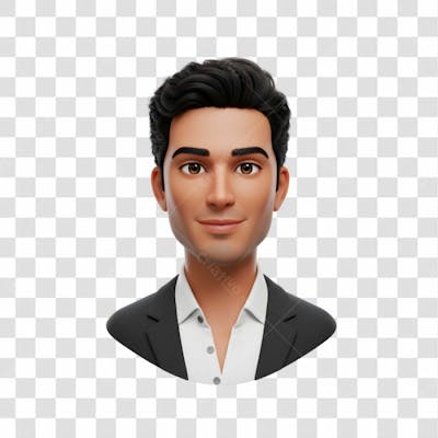 3D Avatar Profissional Emoji Busto