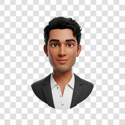 3D Avatar Profissional Emoji Busto