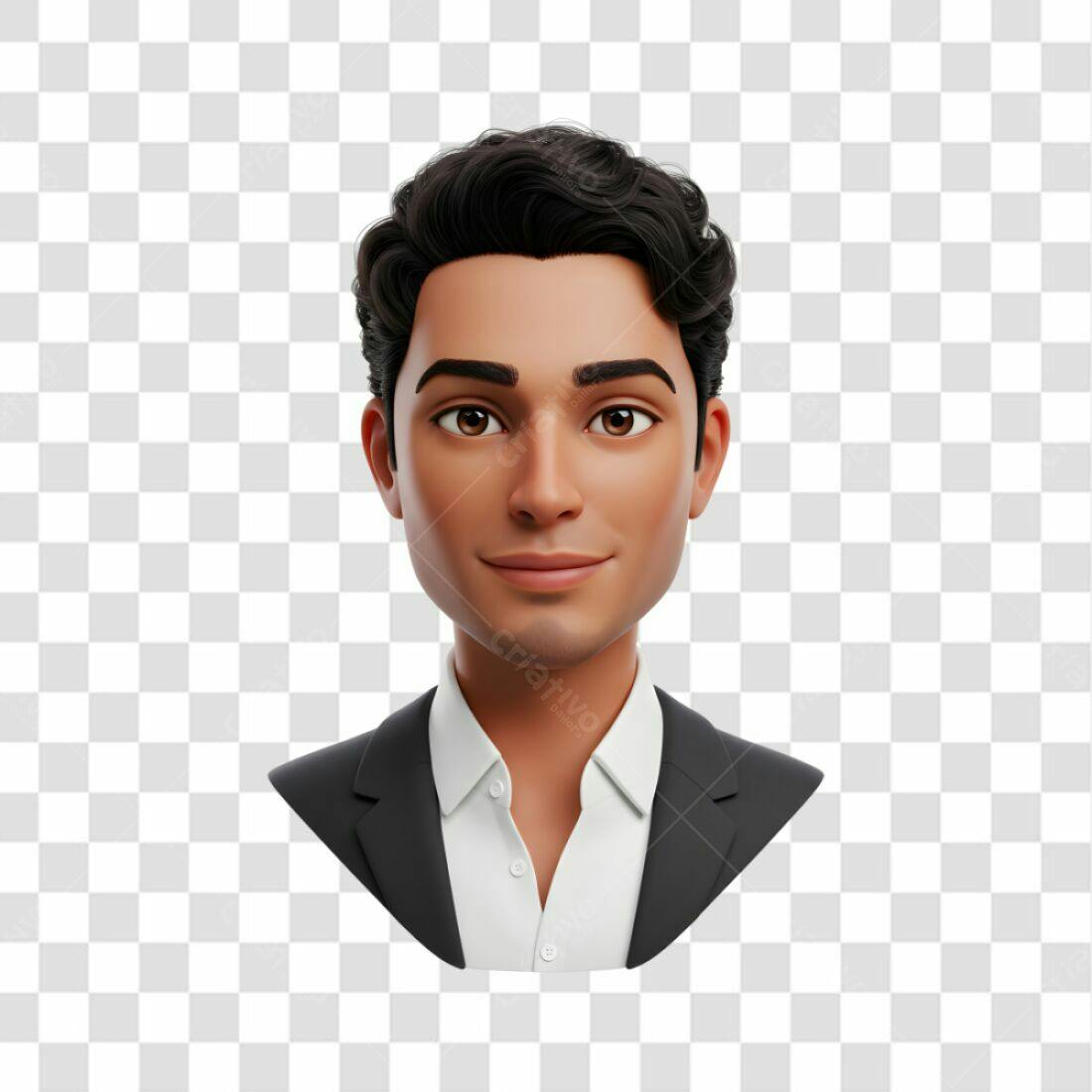 Avatar profissional PNG com fundo transparente