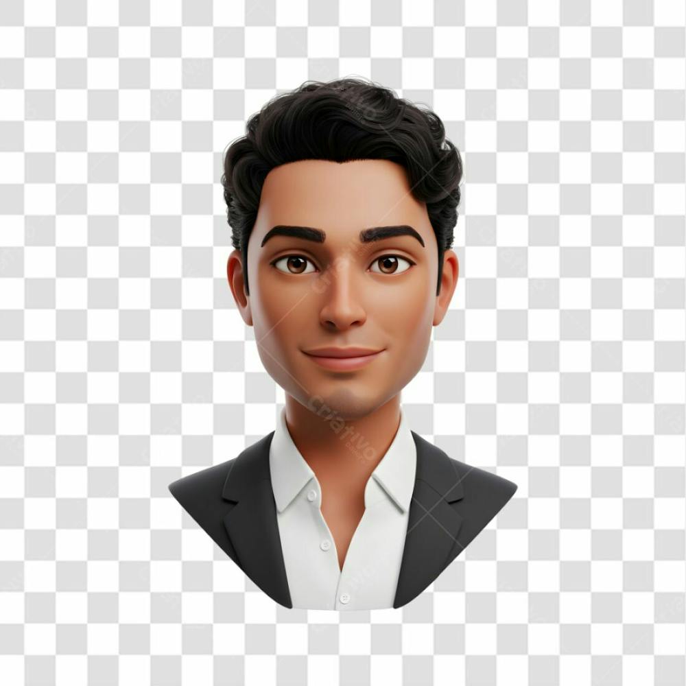 3D Avatar Profissional Emoji Busto