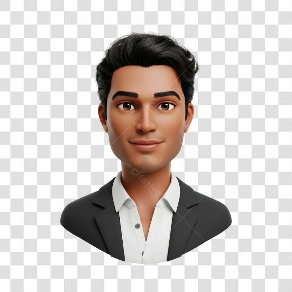 3D Avatar Profissional Emoji Busto