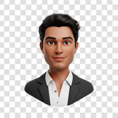 3D Avatar Profissional Emoji Busto