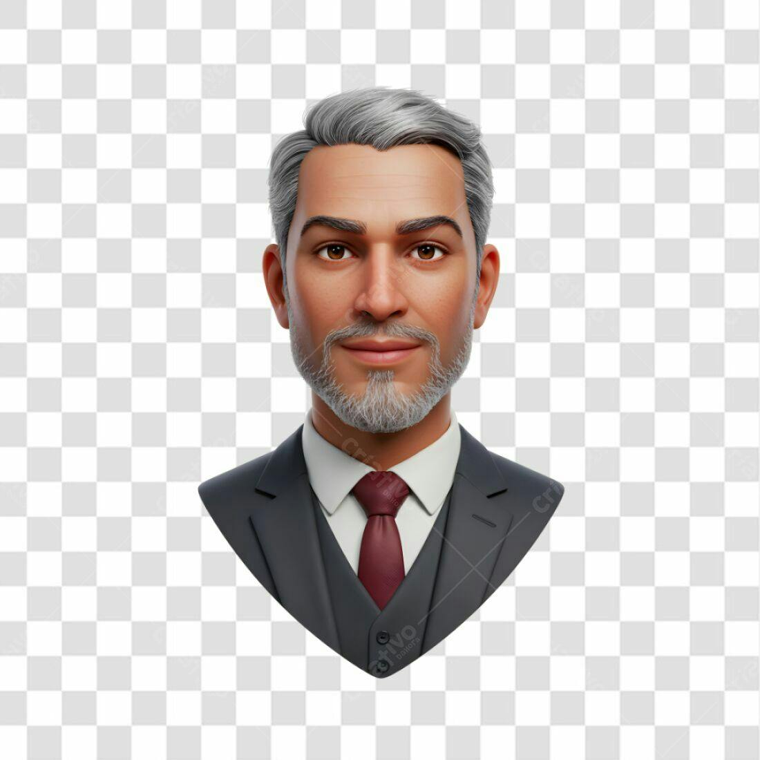 Avatar PNG executivo homem com fundo transparente