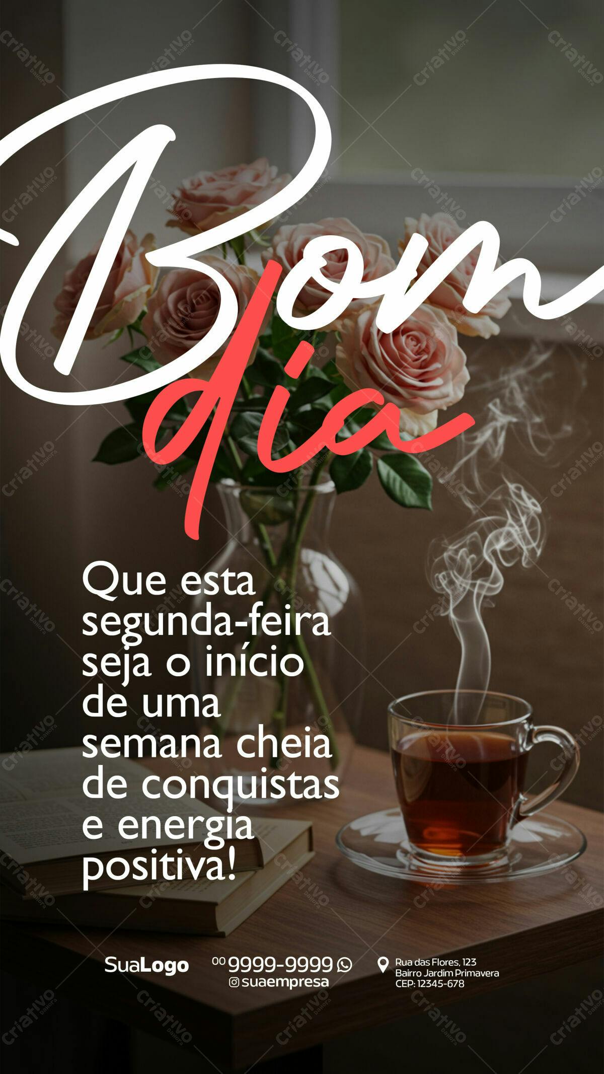 Flyer Motivacional de Boa Semana PSD Editável