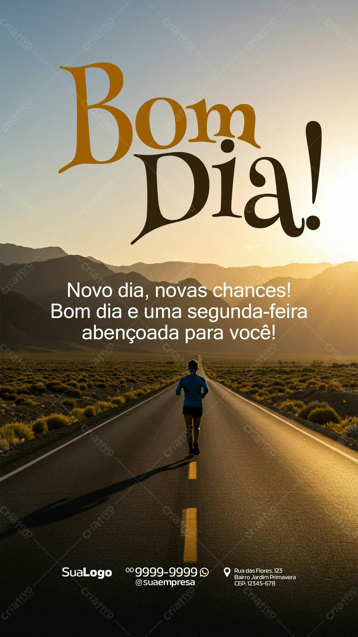 Post para Boas Vindas Segunda-Feira PSD Editável