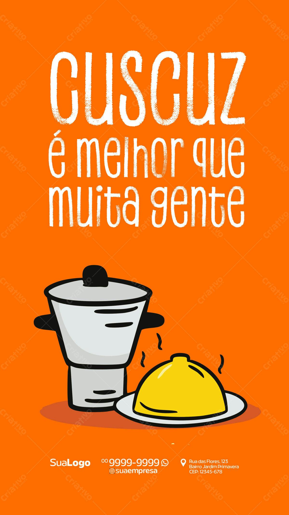 Flyer promocional Cuscuz PSD Editável