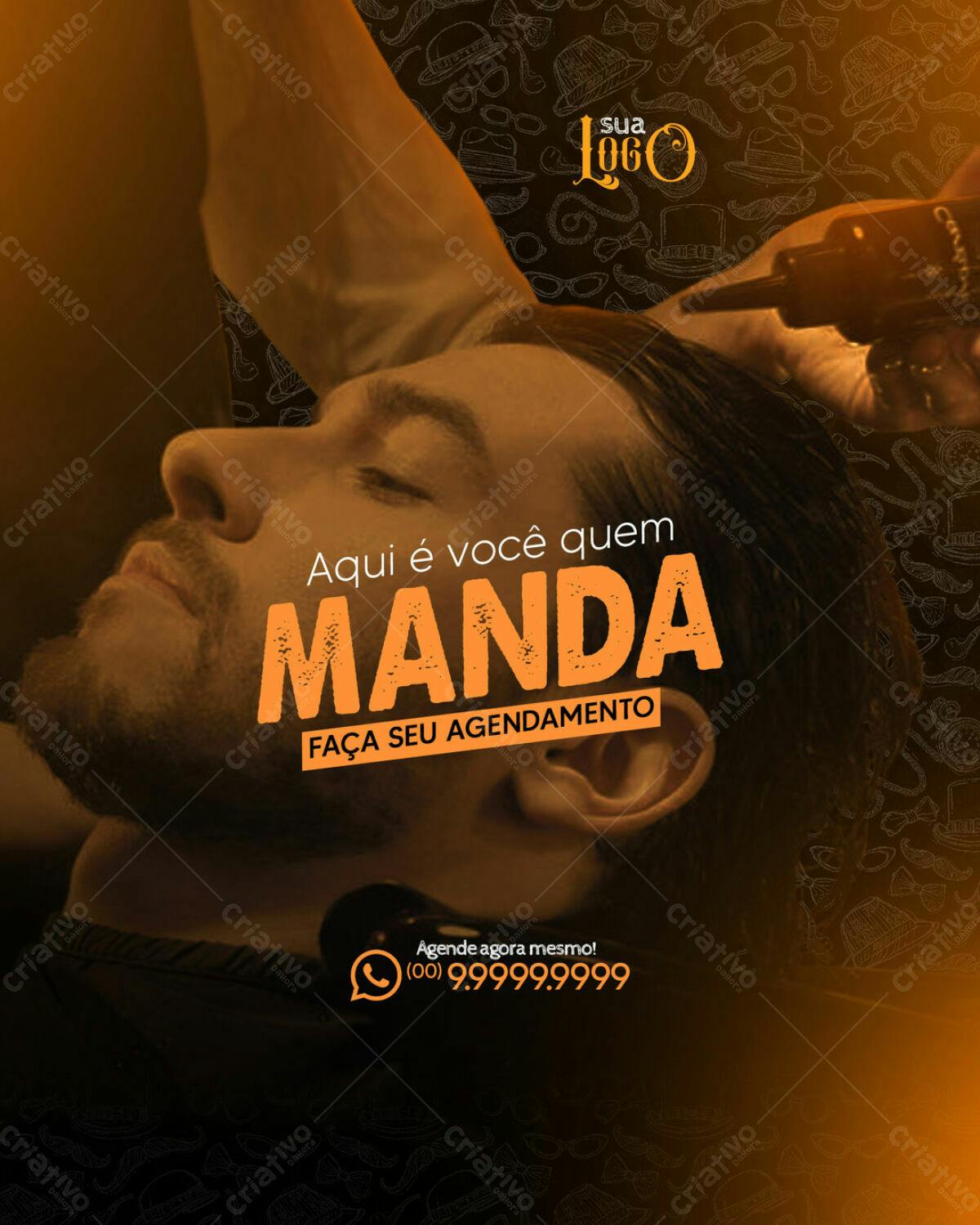 Flyer para Barbearia PSD Editável