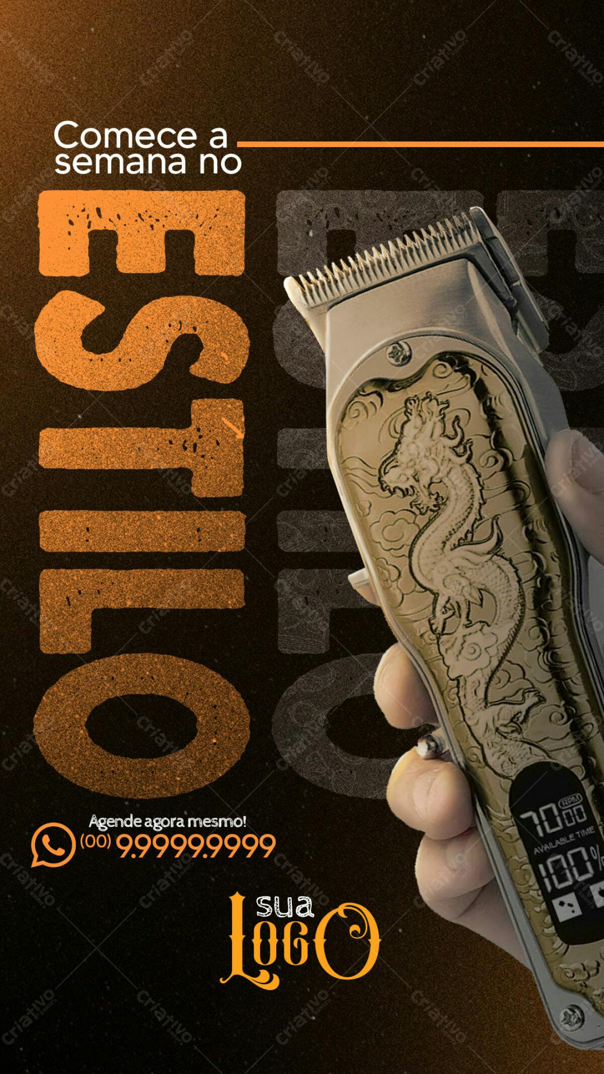 Flyer para Barbearia PSD Editável