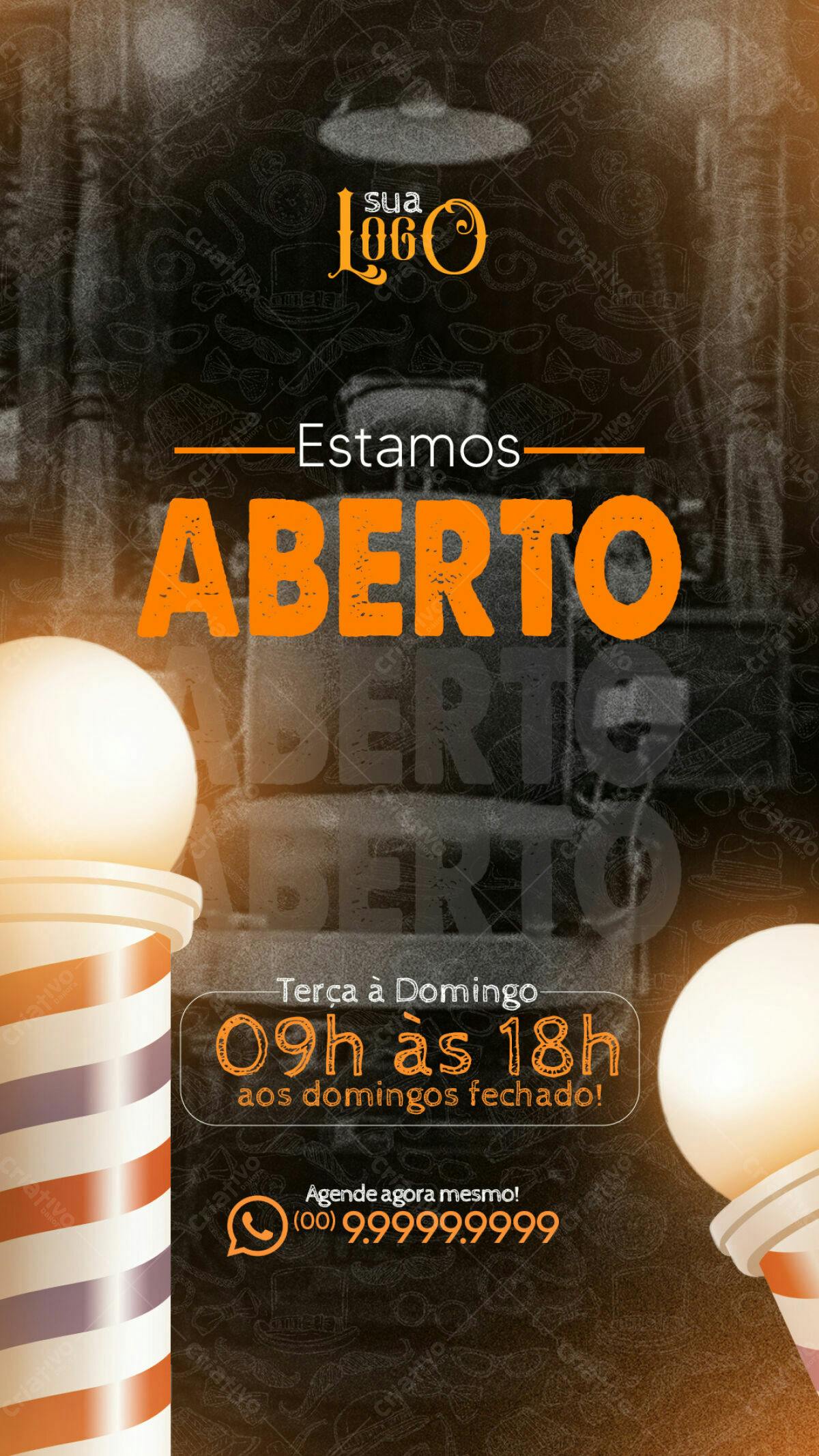 Flyer para Barbeiro PSD Editável