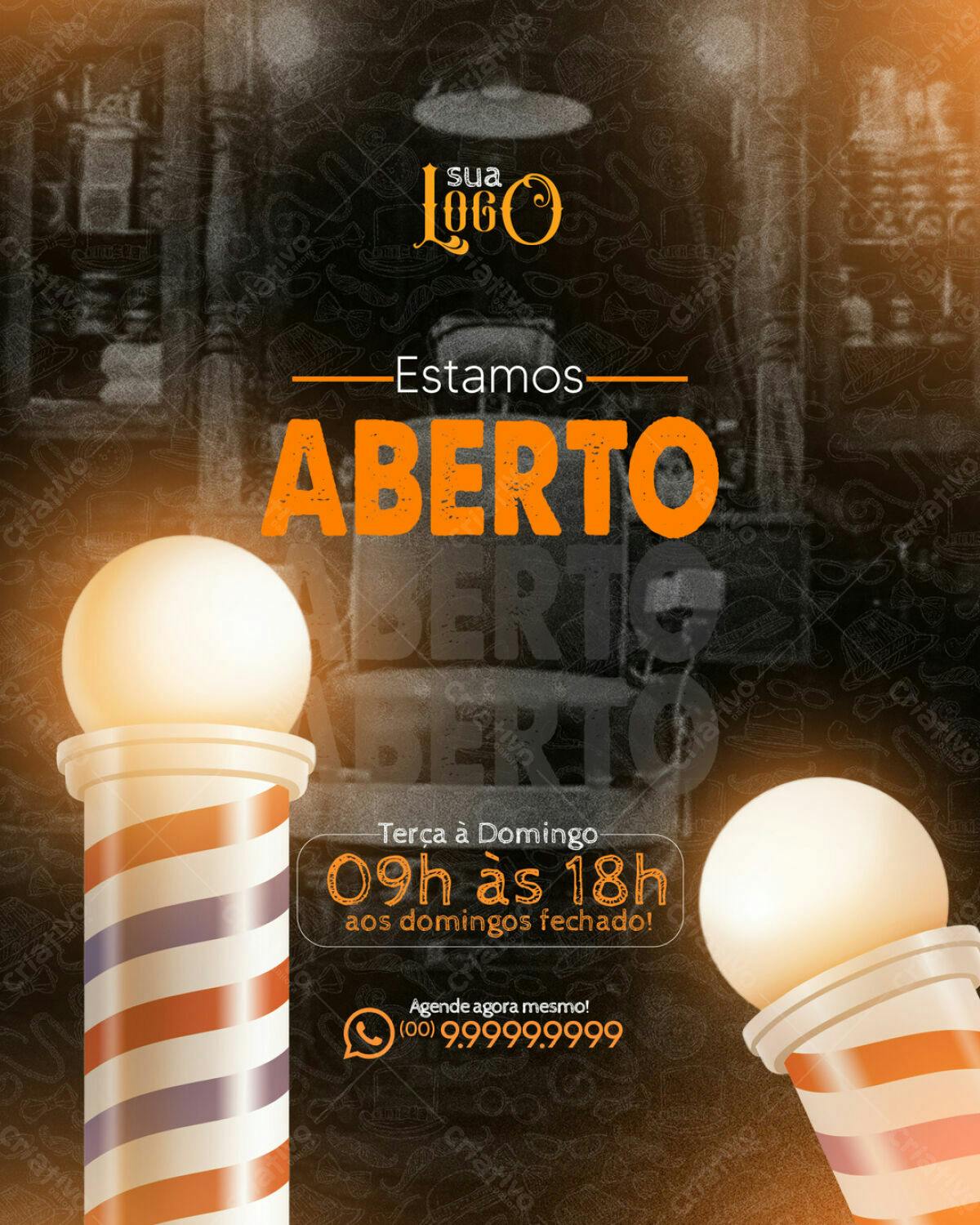 Flyer Barbeiro PSD Editável