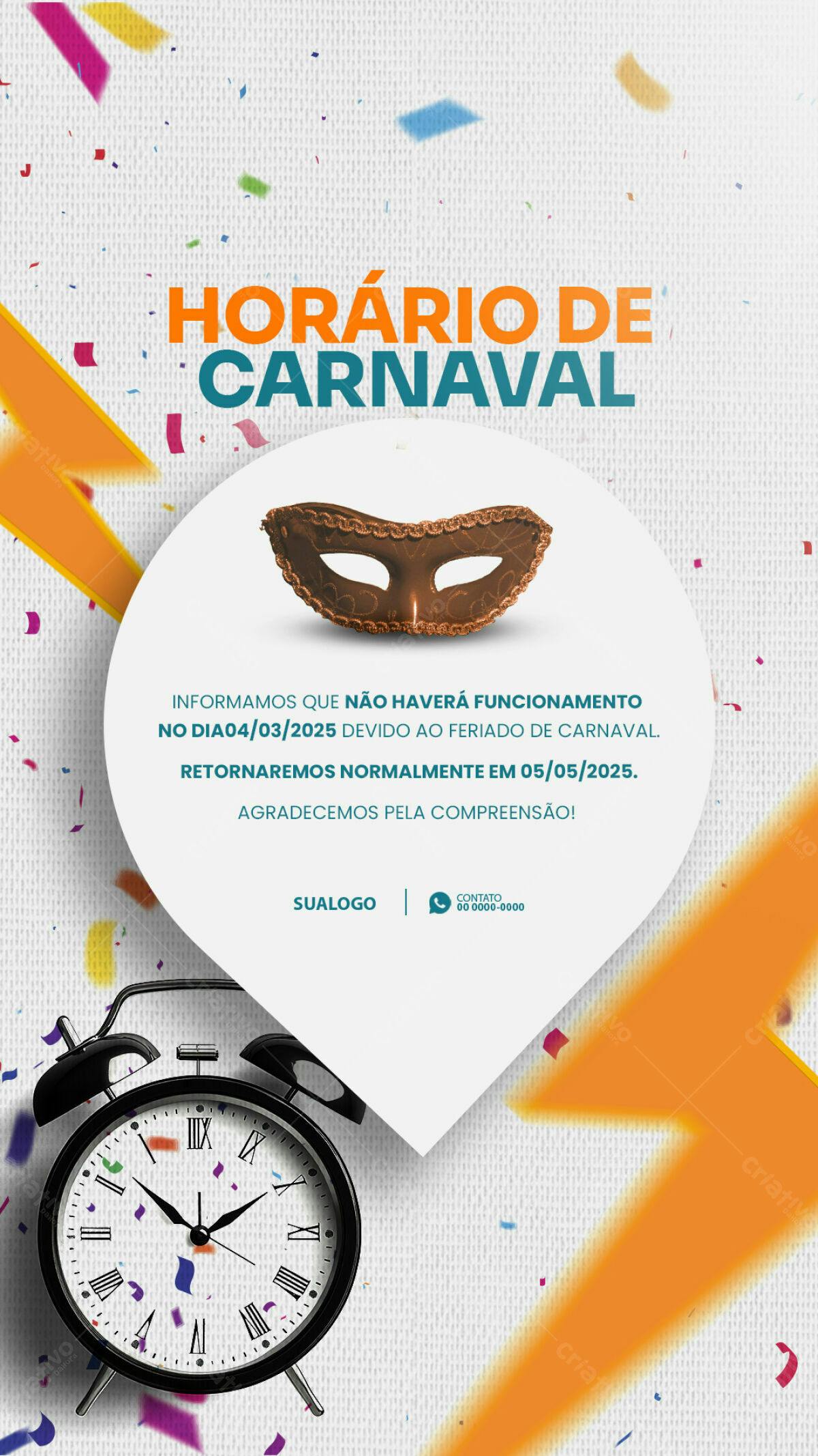 Flyer de Carnaval PSD Editável