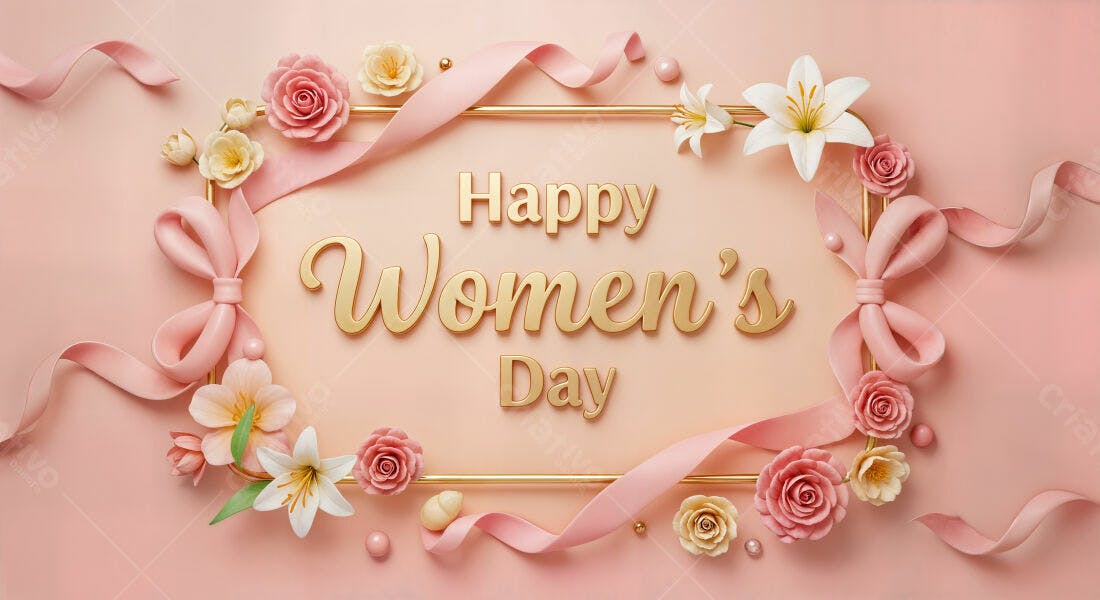 Dia Internacional da Mulher Rosas e Laços