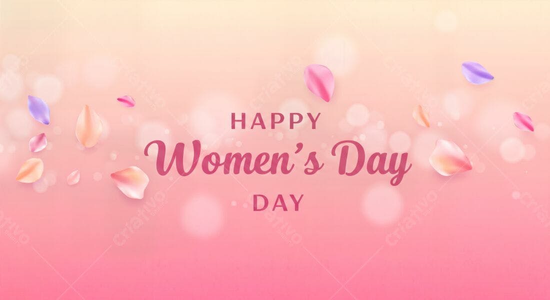 Dia Internacional da Mulher Flores Rosa