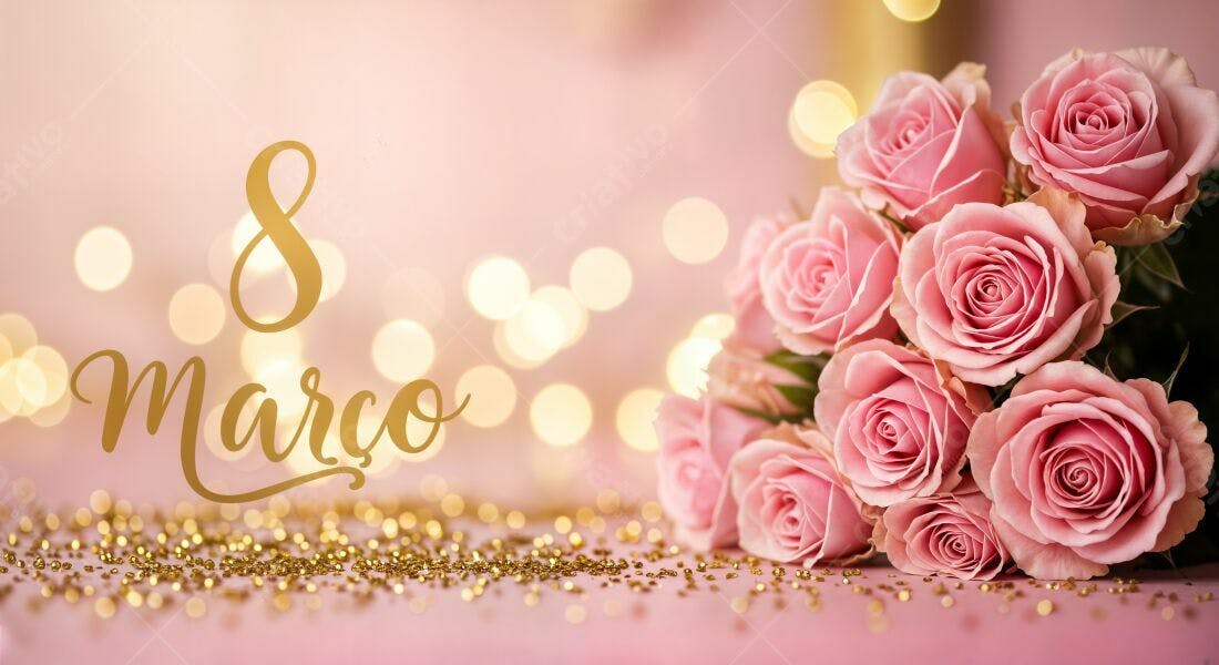 Rosas Pink para o Dia Internacional da Mulher 8 de Março