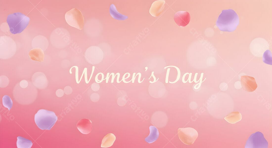 Pétalas Rosas Dia da Mulher