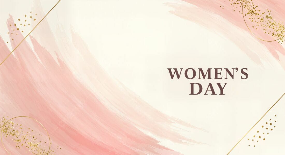 Dia Internacional da Mulher fundo rosa