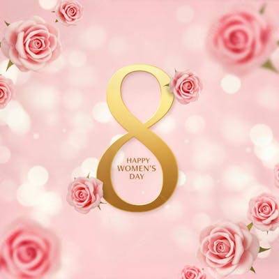 8 De Março – Dia Internacional Da Mulher, Celebrando A Força E A Beleza Das Mulheres Background