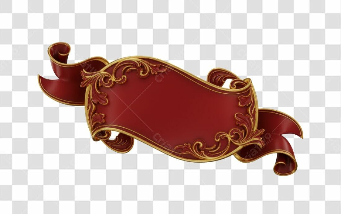 Banner Natalino Vermelho e Dourado PNG com fundo transparente