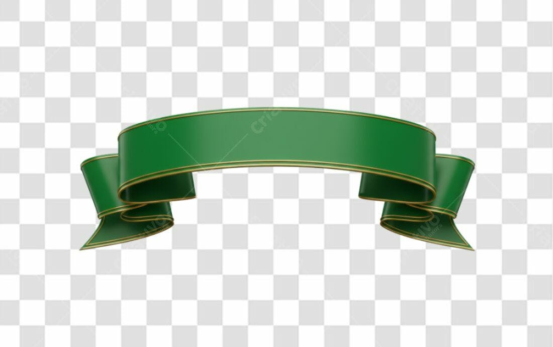 Banner Fita Verde Natal PNG com fundo transparente