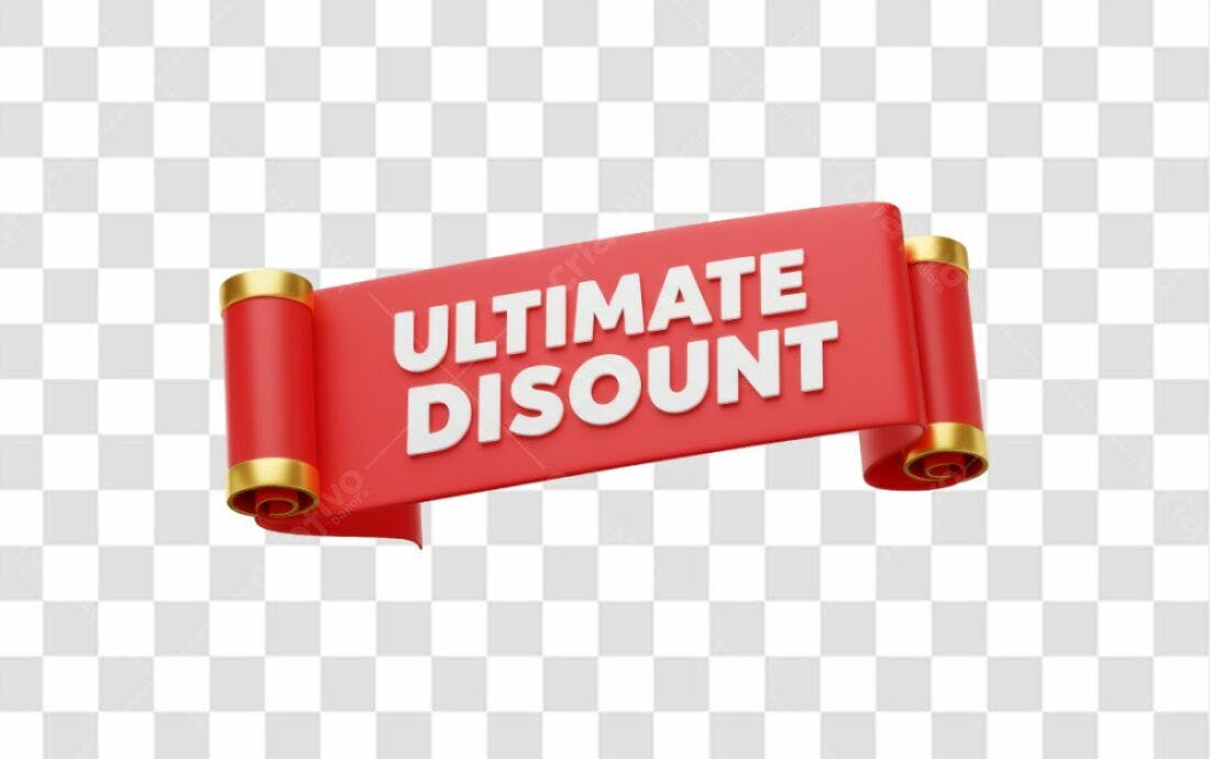 Banner Desconto Ultimate PNG com fundo transparente